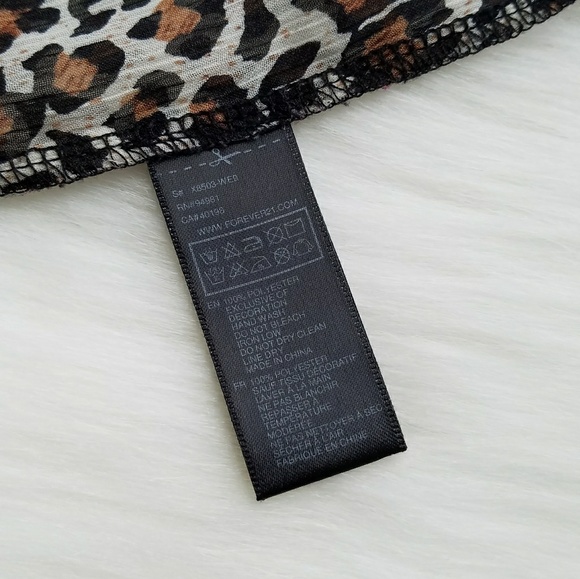 Forever 21 Leopard & Floral Tank With Crochet Back - Picture 8 of 8